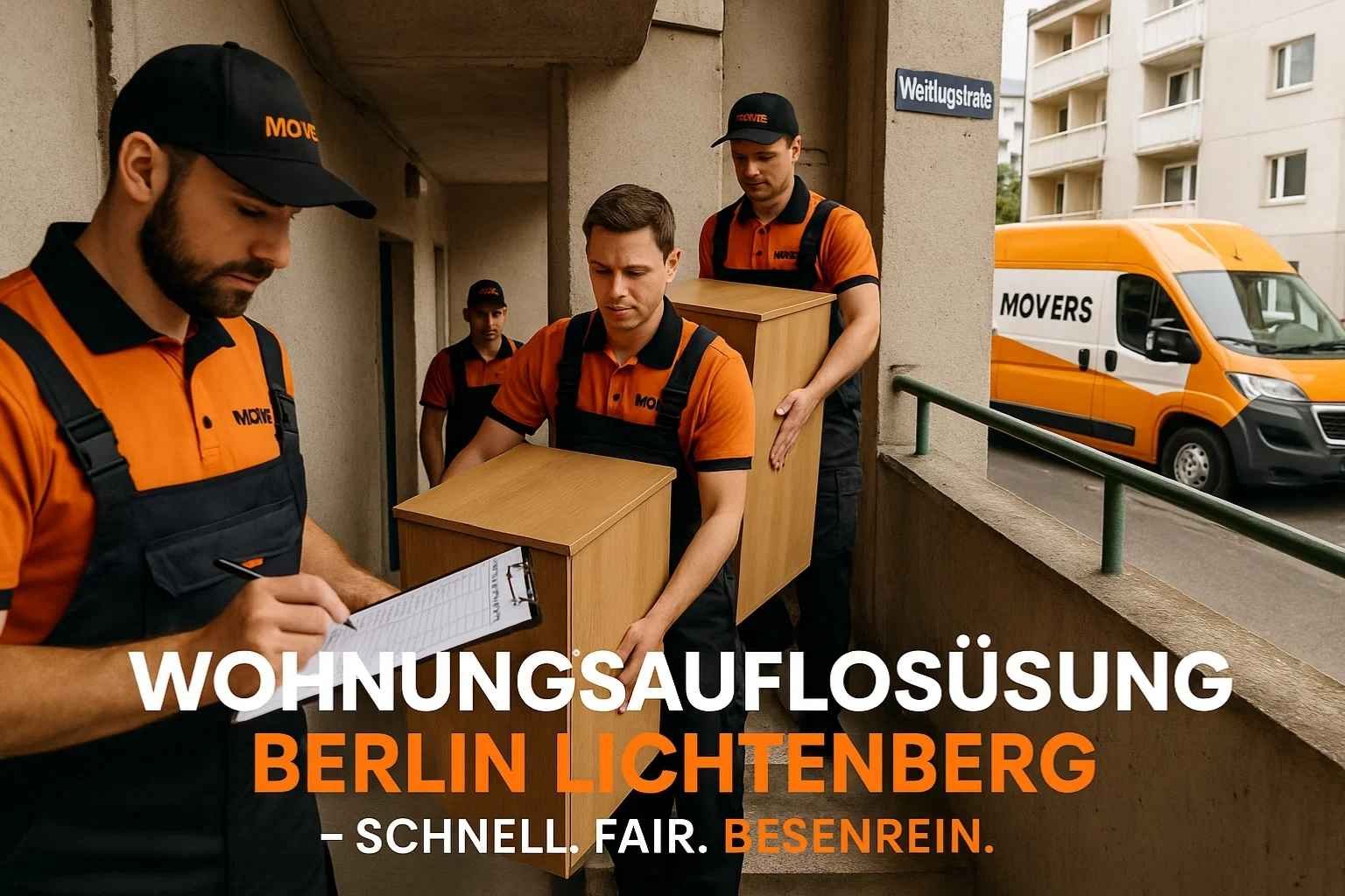 Wohnungsauflösung Lichtenberg Berlin 24h Festpreis